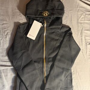 Lululemon Black/Gold Zip Scuba Jacket - Size 4